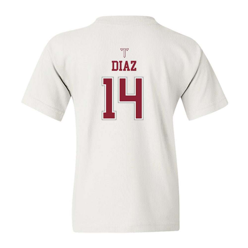 Troy - NCAA Baseball : Zaid Diaz - Shersey Youth T-Shirt-1
