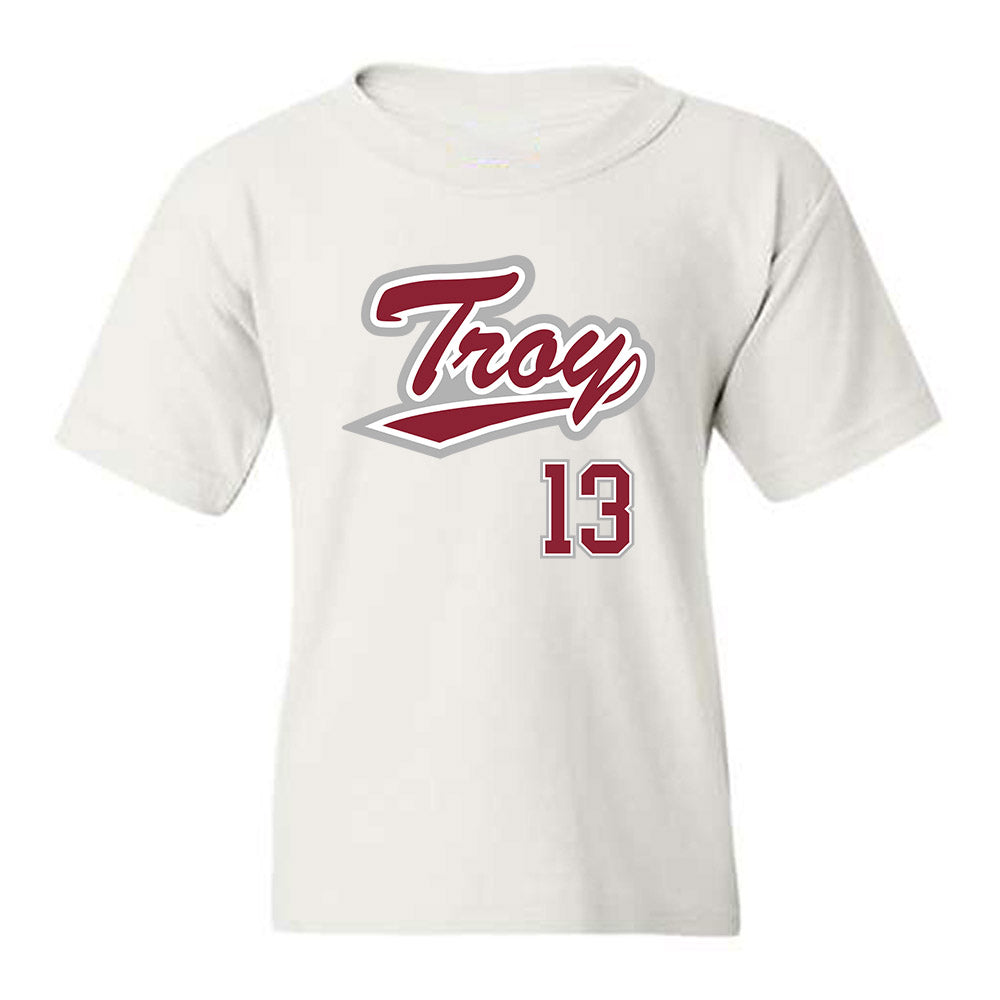 Troy - NCAA Baseball : Peryn Bland - Shersey Youth T-Shirt-0