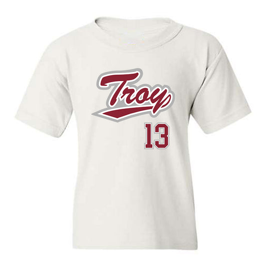 Troy - NCAA Baseball : Peryn Bland - Shersey Youth T-Shirt-0