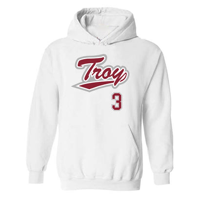 Troy - NCAA Baseball : Cole Garner - Shersey Hooded Sweatshirt-0