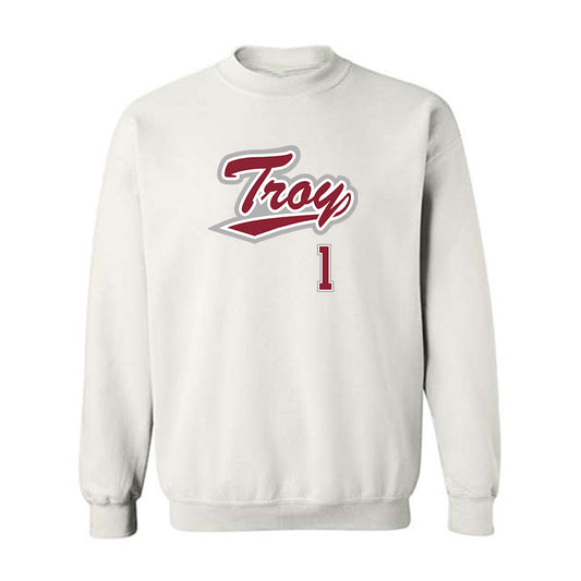 Troy - NCAA Baseball : Steven Meier - Shersey Crewneck Sweatshirt-0