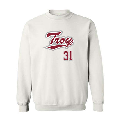 Troy - NCAA Baseball : Benjamin Stubbs - Shersey Crewneck Sweatshirt-0