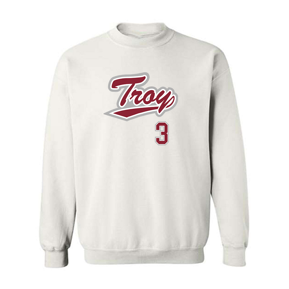 Troy - NCAA Baseball : Cole Garner - Shersey Crewneck Sweatshirt-0
