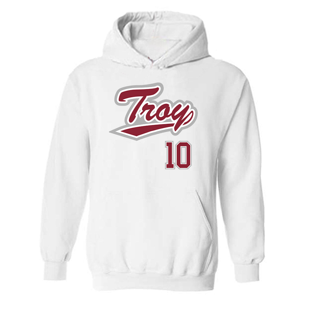 Troy - NCAA Baseball : Brock Tapper - Shersey Hooded Sweatshirt-0