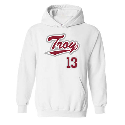 Troy - NCAA Baseball : Peryn Bland - Shersey Hooded Sweatshirt-0