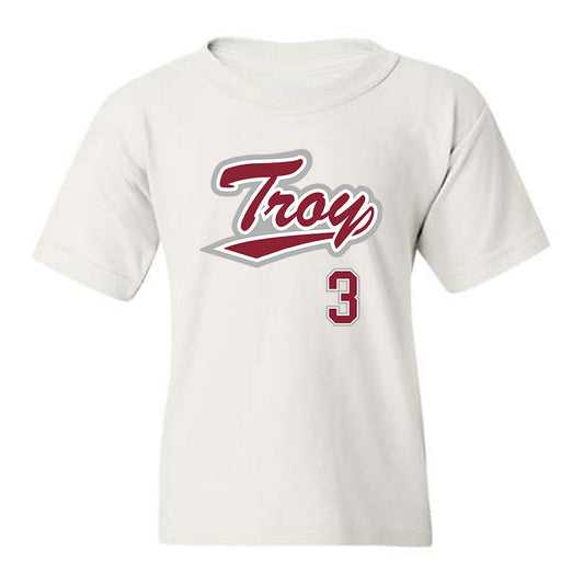 Troy - NCAA Baseball : Cole Garner - Shersey Youth T-Shirt-0