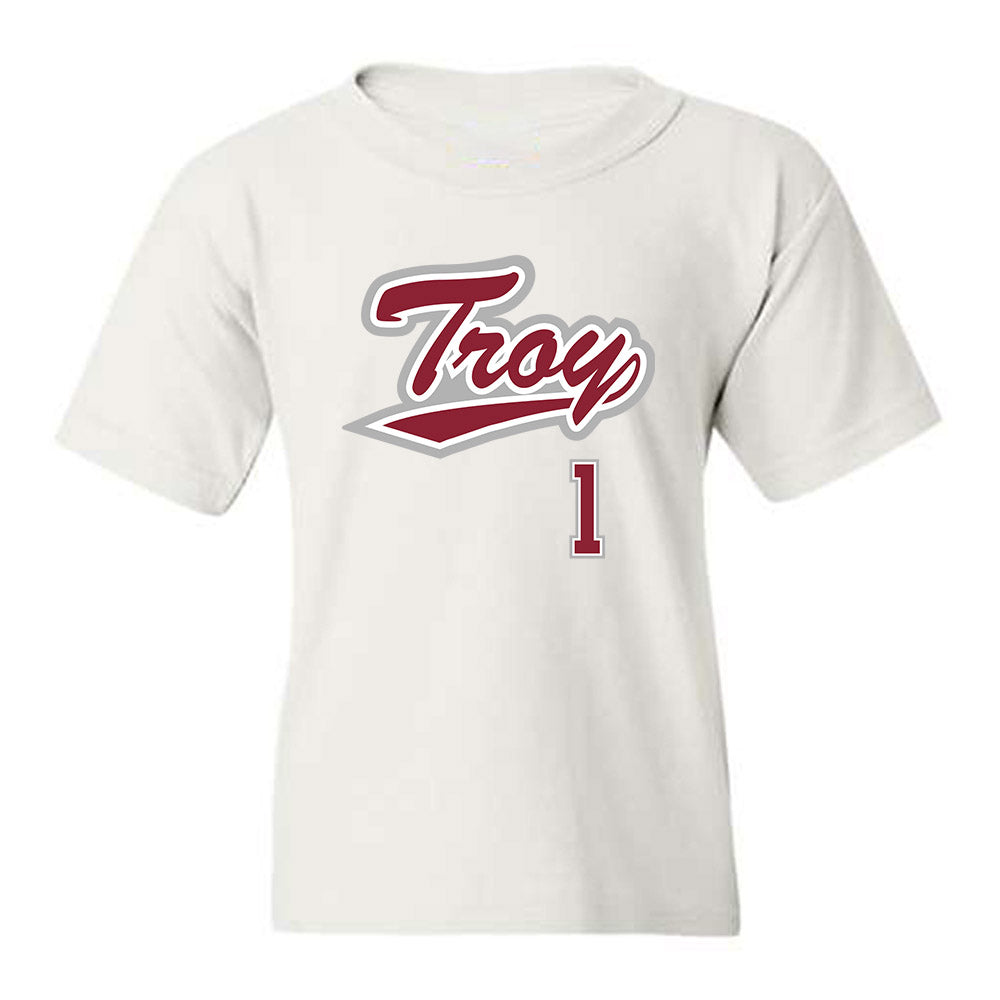 Troy - NCAA Baseball : Steven Meier - Shersey Youth T-Shirt-0