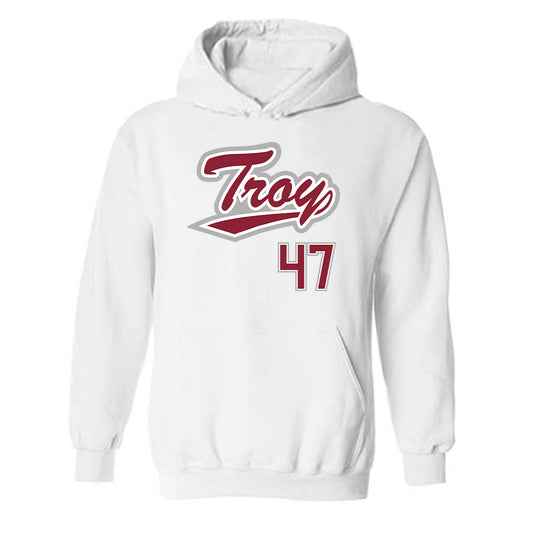 Troy - NCAA Baseball : Noah Thigpen - Shersey Hooded Sweatshirt