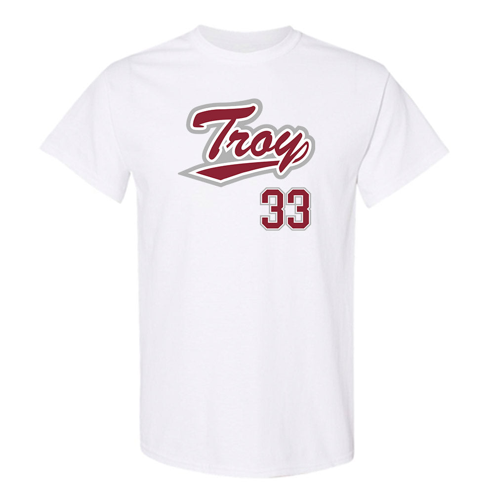 Troy - NCAA Baseball : Gregory McGraw - Shersey T-Shirt-0
