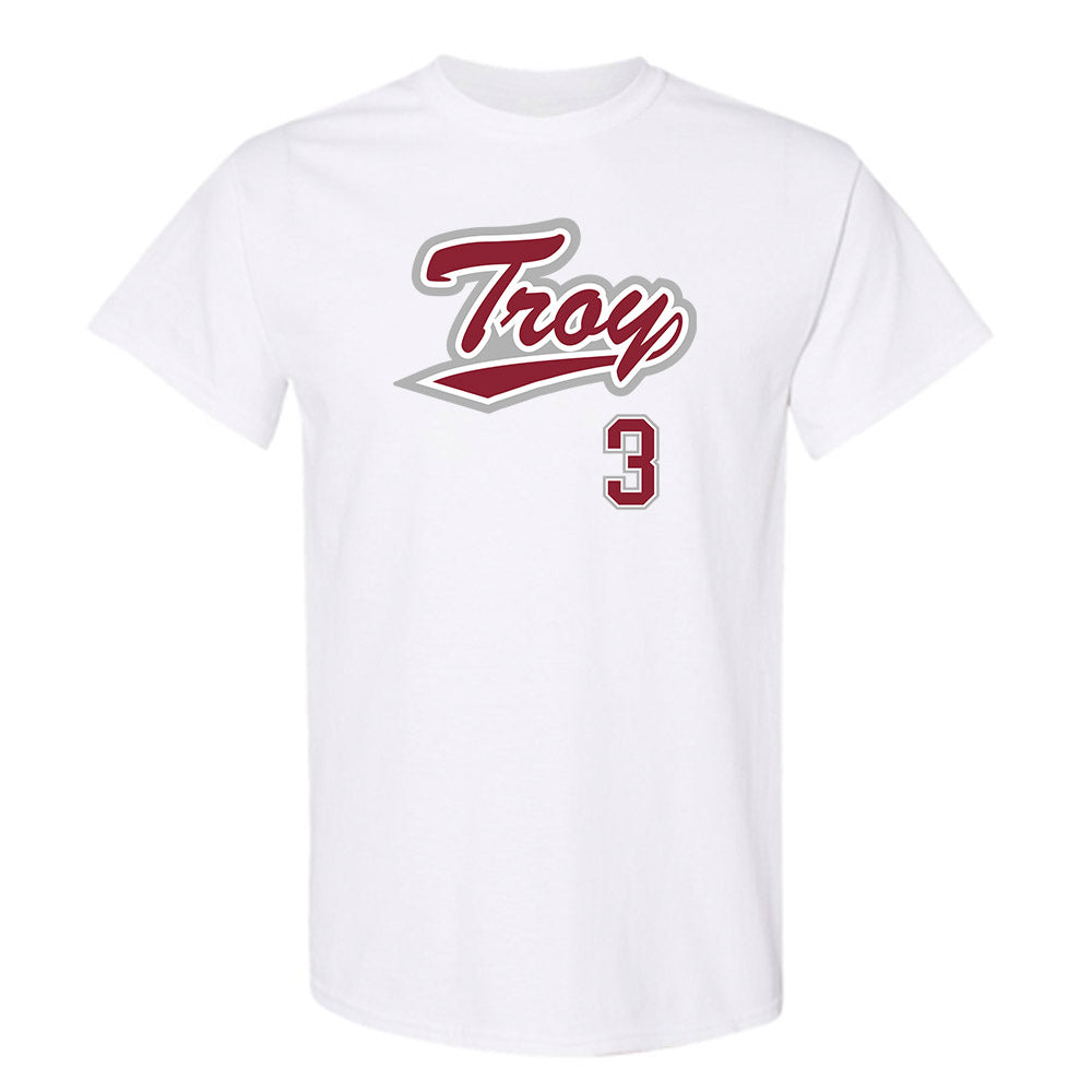 Troy - NCAA Baseball : Cole Garner - Shersey T-Shirt-0