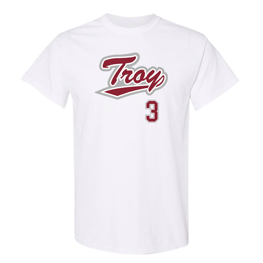 Troy - NCAA Baseball : Cole Garner - Shersey T-Shirt-0