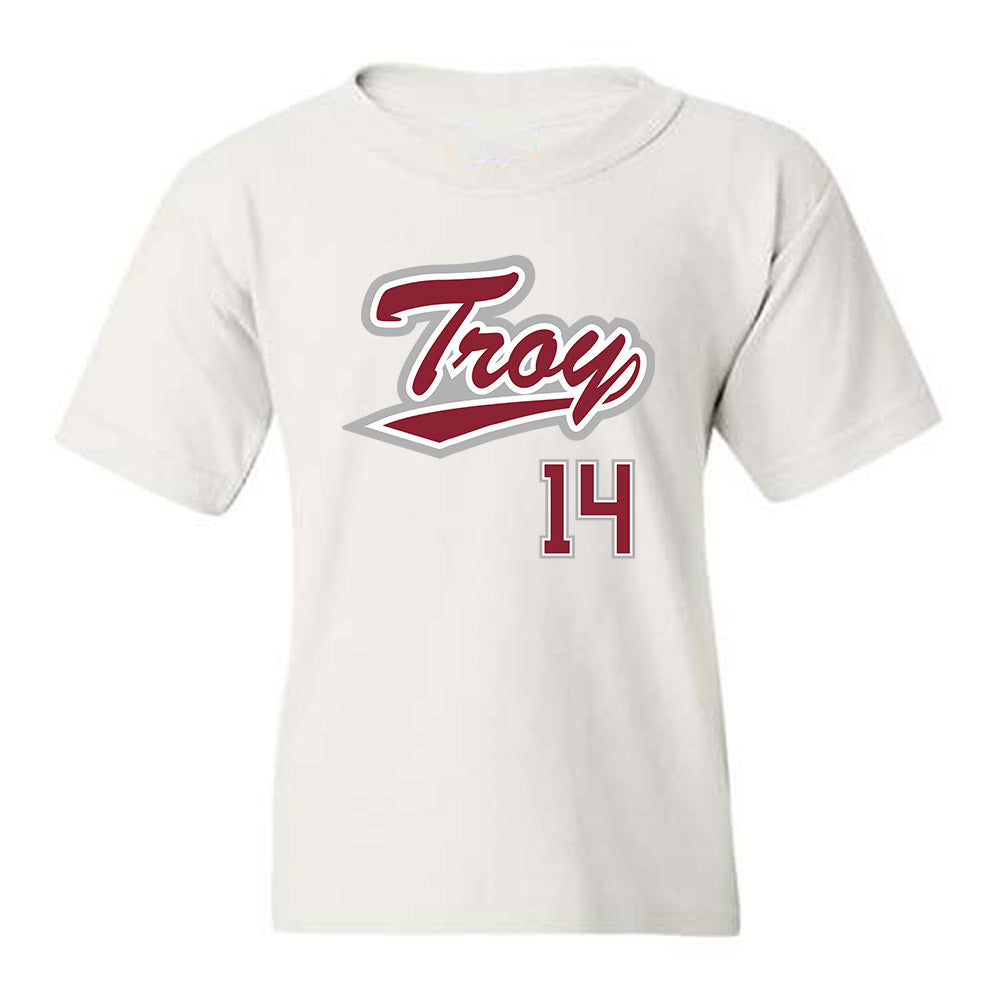 Troy - NCAA Baseball : Zaid Diaz - Shersey Youth T-Shirt-0