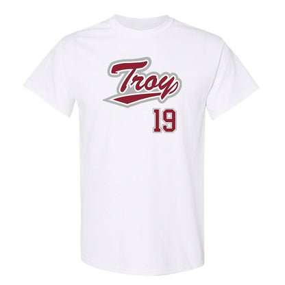 Troy - NCAA Baseball : Kelly Crumpton - Shersey T-Shirt-0