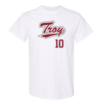 Troy - NCAA Baseball : Brock Tapper - Shersey T-Shirt-0