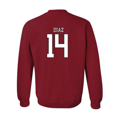 Troy - NCAA Baseball : Zaid Diaz - Generic Shersey Crewneck Sweatshirt-1
