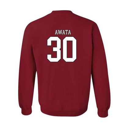 Troy - NCAA Men's Basketball : Hikaru Awata - Generic Shersey Crewneck Sweatshirt-1