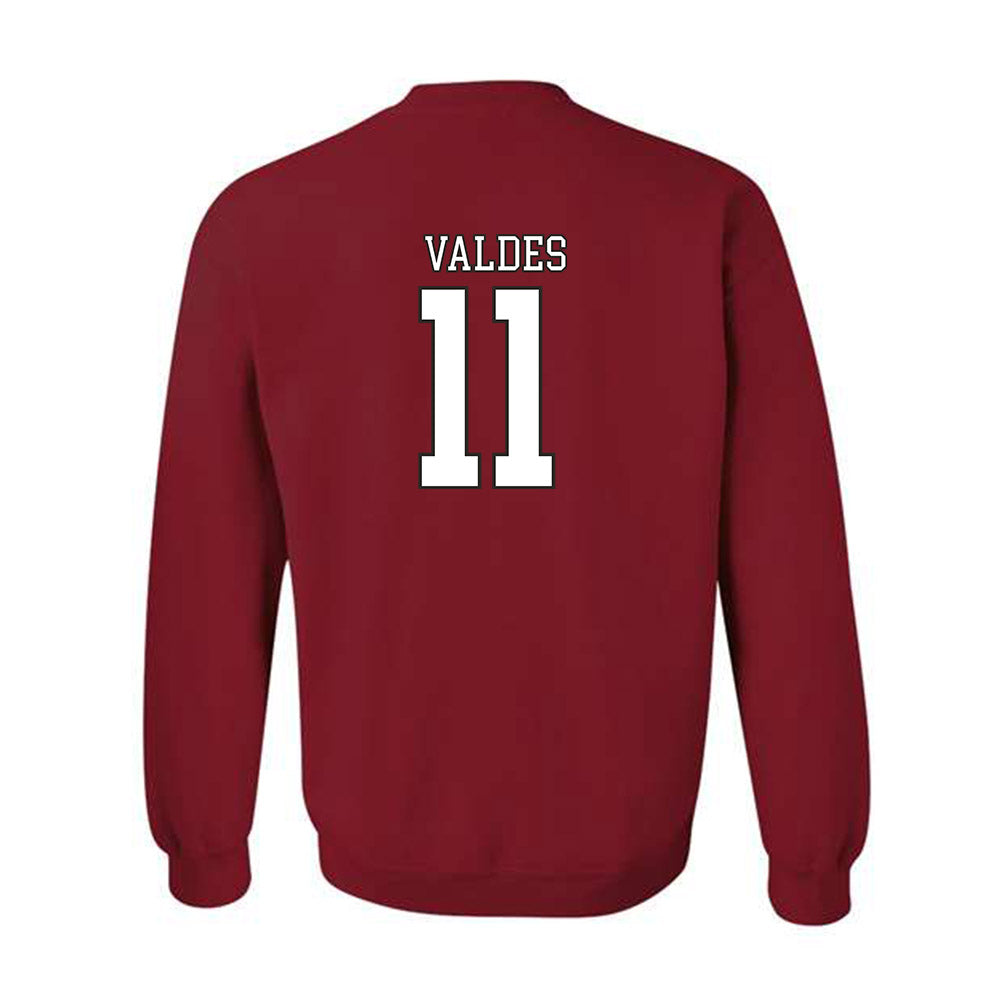 Troy - NCAA Men's Basketball : Victor Valdes - Generic Shersey Crewneck Sweatshirt-1