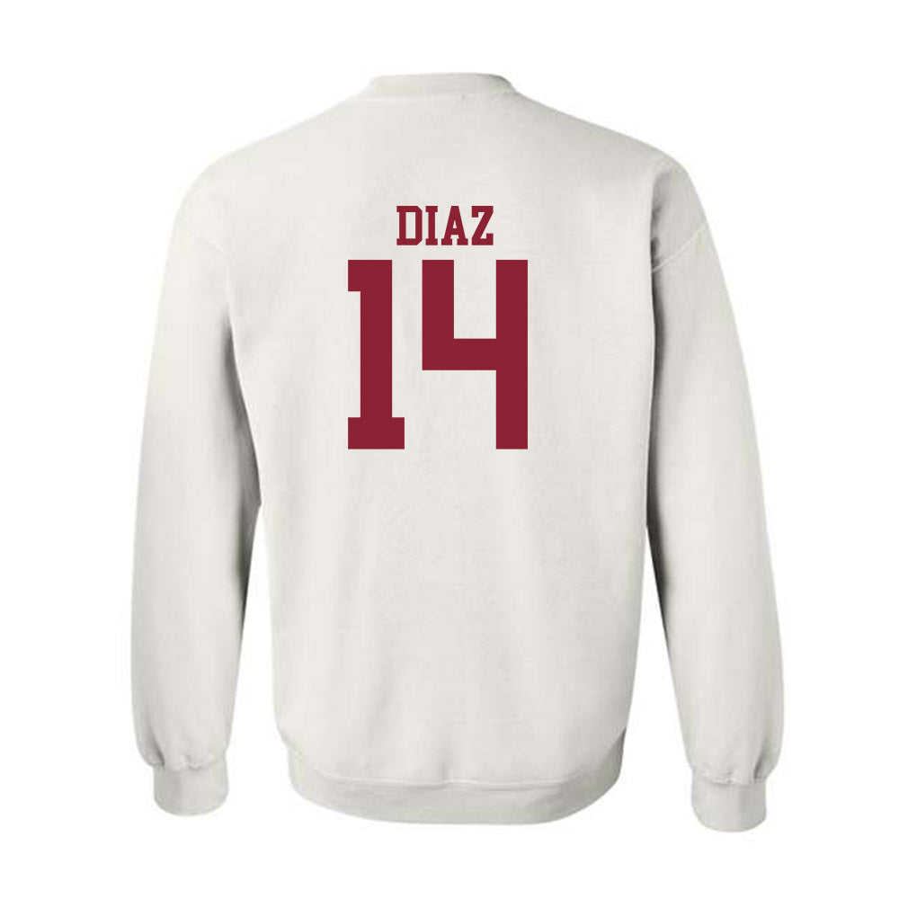 Troy - NCAA Baseball : Zaid Diaz - Generic Shersey Crewneck Sweatshirt-1