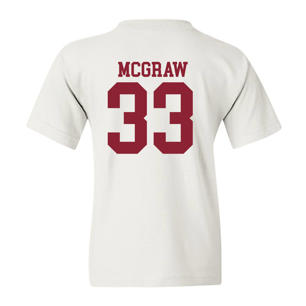 Troy - NCAA Baseball : Ty McGraw - Generic Shersey Youth T-Shirt-1