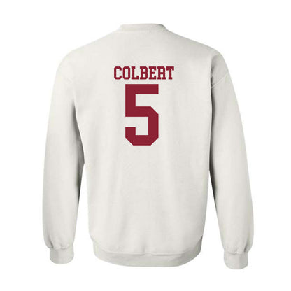 Troy - NCAA Men's Basketball : Javen Colbert - Generic Shersey Crewneck Sweatshirt-1