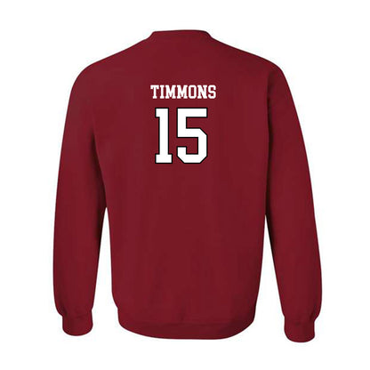 Troy - NCAA Women's Basketball : Jasmine Timmons - Cardinal Red Crewneck Sweatshirt-1