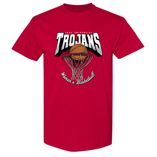 Troy - NCAA Women's Basketball : Xaviera Dyer - Cardinal Red T-Shirt-0