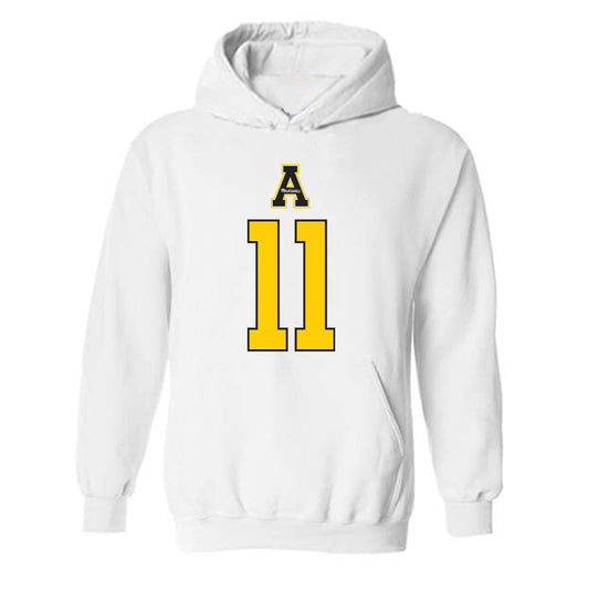 App State - NCAA Football : Juan Berchal - Generic Shersey Hooded Sweatshirt-0