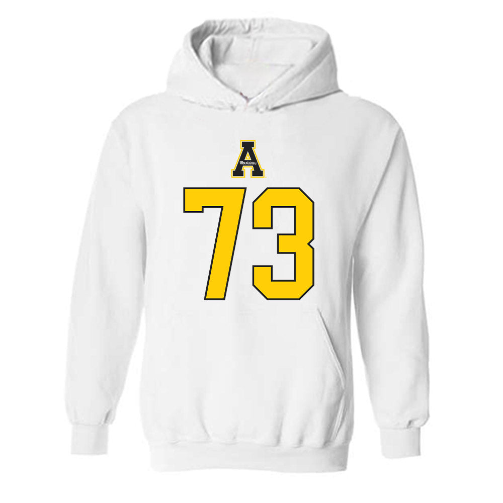 App State - NCAA Football : Will Flowers - Generic Shersey Hooded Sweatshirt-0
