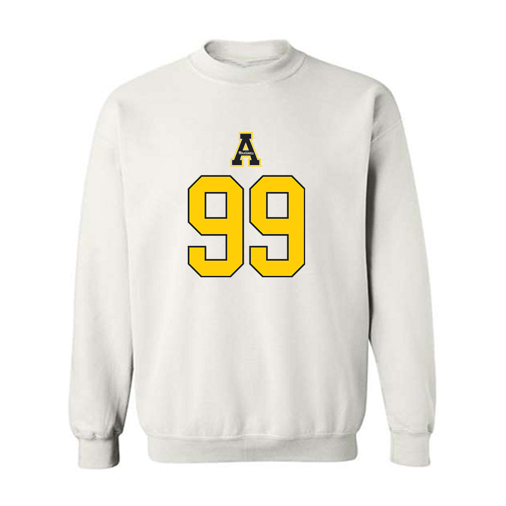 App State - NCAA Football : Kendall Farmer - Generic Shersey Crewneck Sweatshirt-0