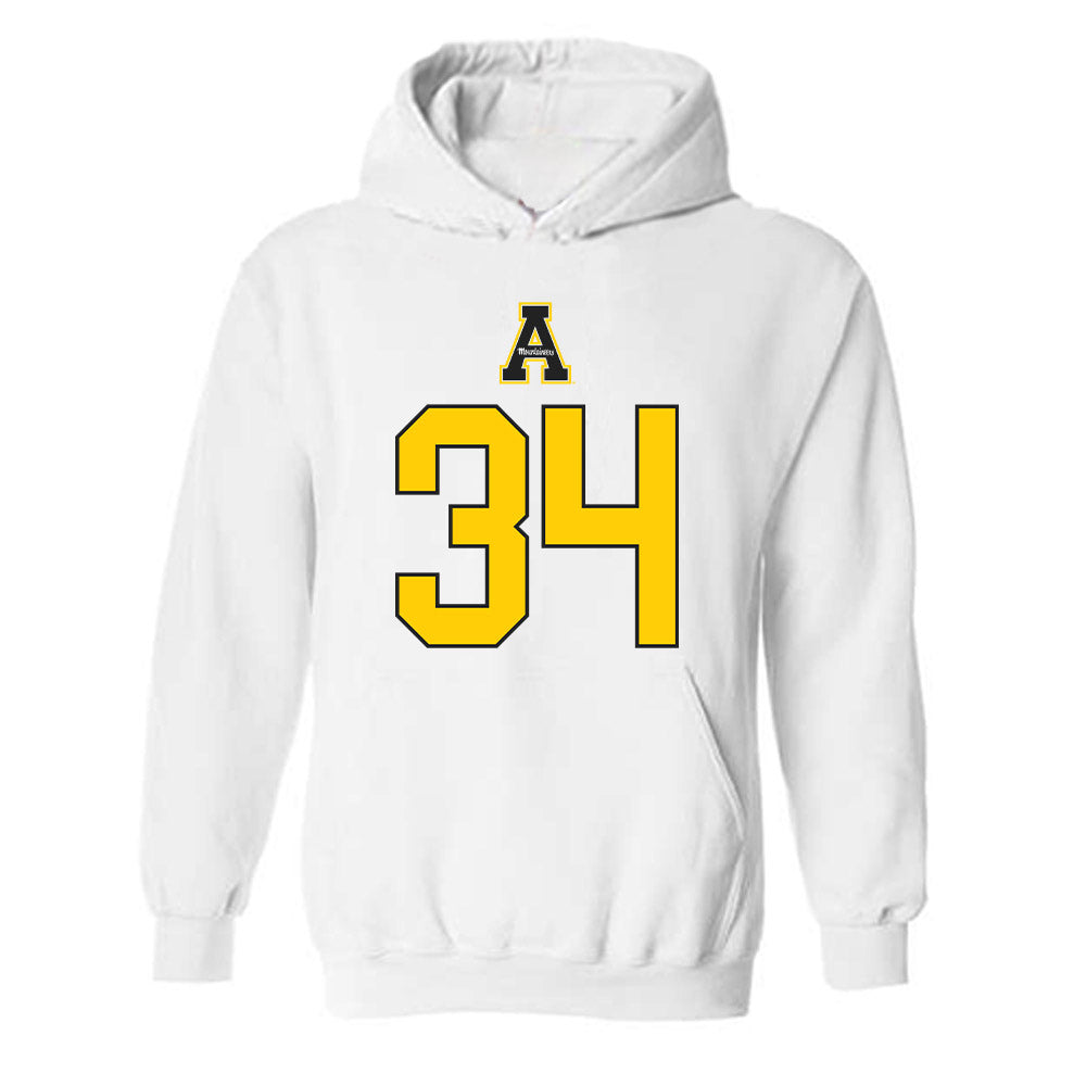 App State - NCAA Football : Joshua Acord - Generic Shersey Hooded Sweatshirt-0
