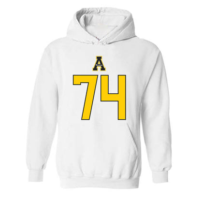 App State - NCAA Football : Griffin Scroggs - Generic Shersey Hooded Sweatshirt-0