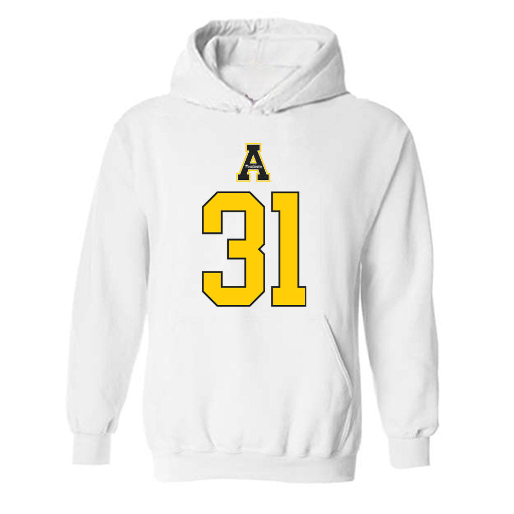 App State - NCAA Football : Max Guest - Generic Shersey Hooded Sweatshirt-0