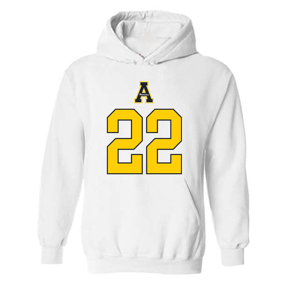 App State - NCAA Football : Jaquari Lewis - Generic Shersey Hooded Sweatshirt-0