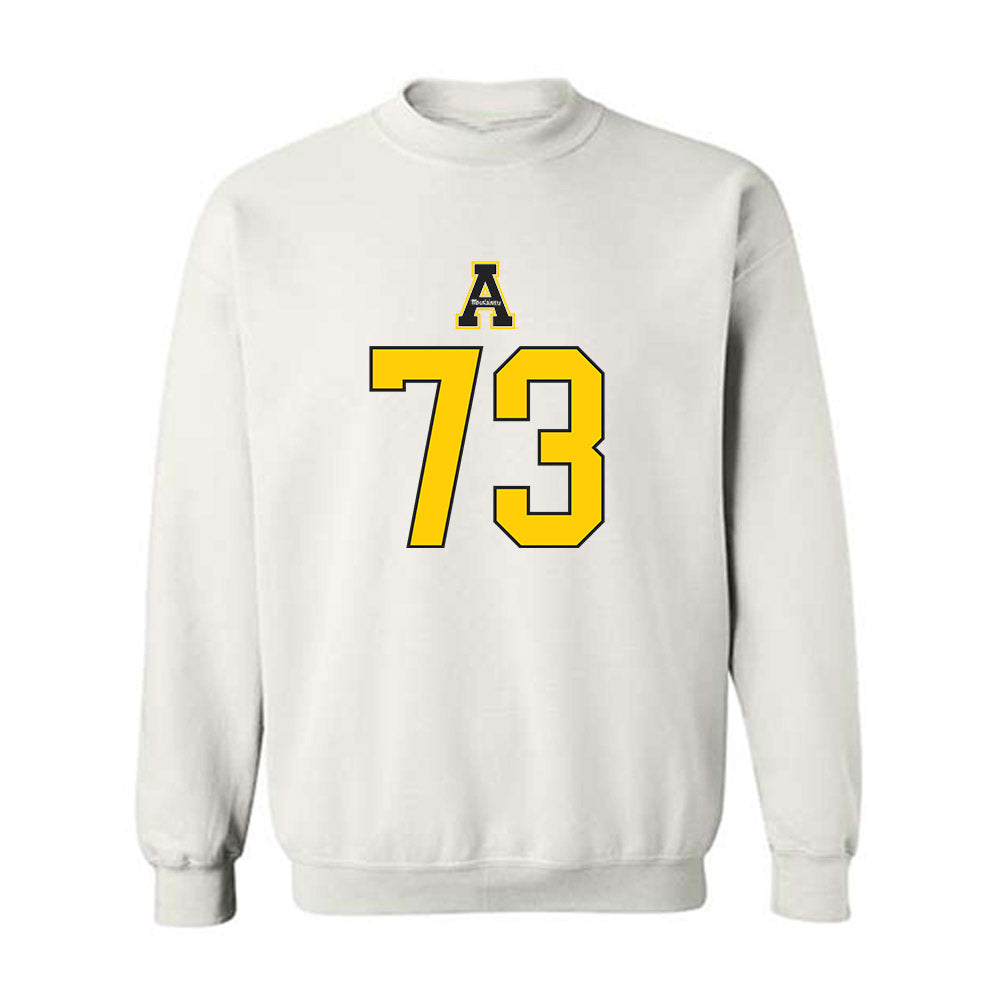 App State - NCAA Football : Will Flowers - Generic Shersey Crewneck Sweatshirt-0
