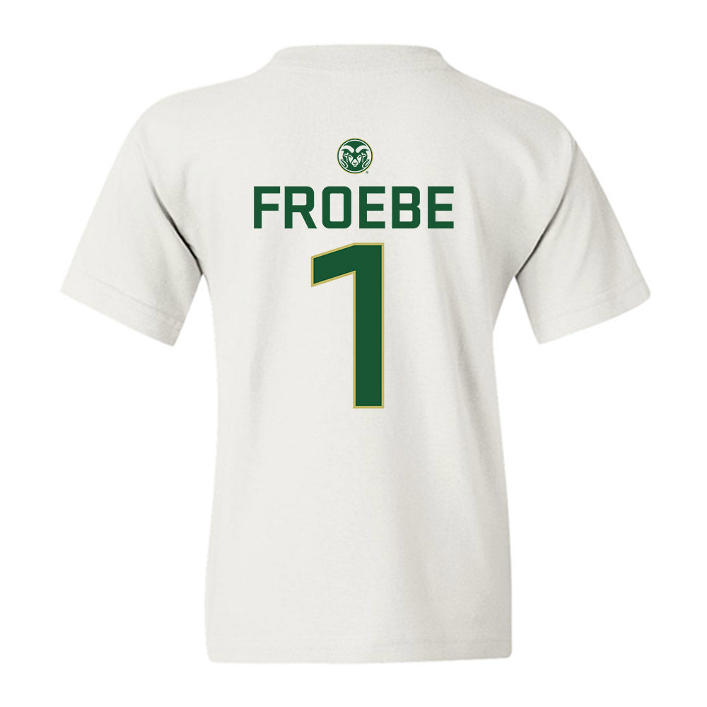 Colorado State - NCAA Women's Basketball : Kloe Froebe - Youth T-Shirt-1