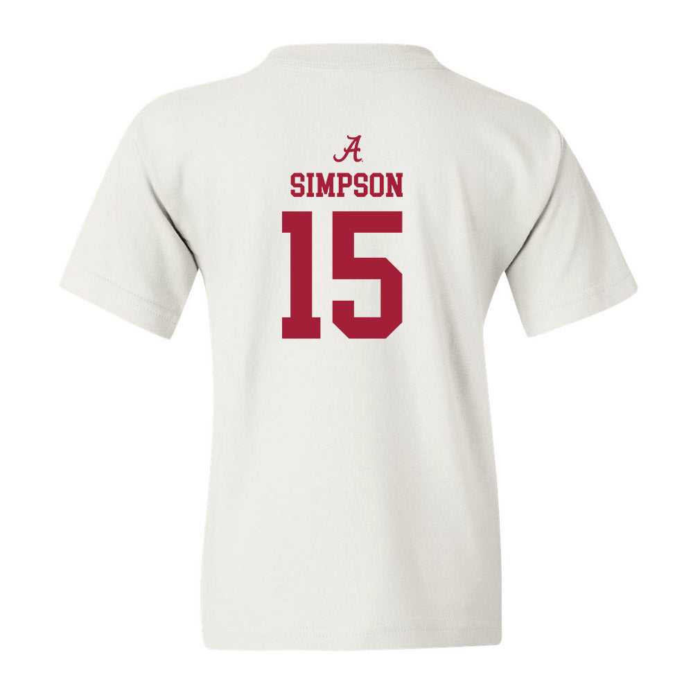 Alabama - NCAA Football : Ty Simpson - Classic Shersey Youth T-Shirt