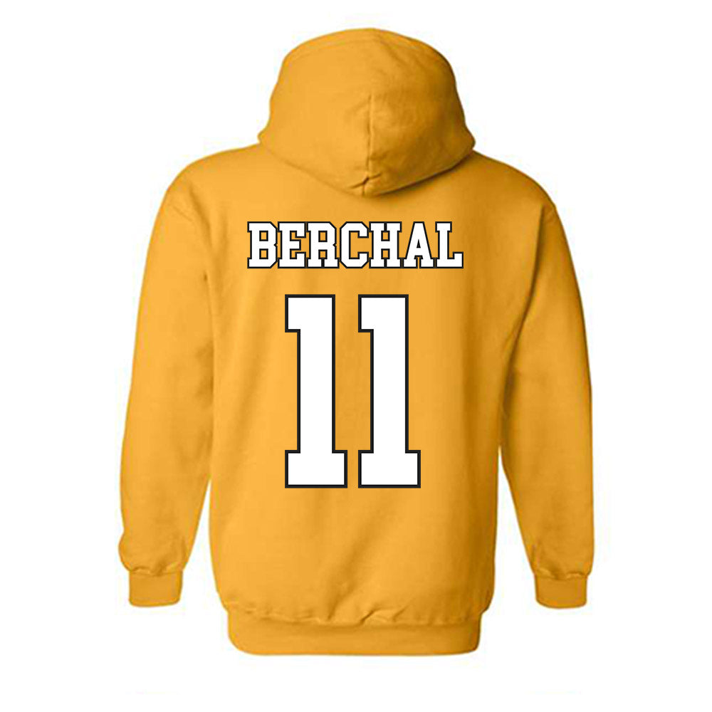 App State - NCAA Football : Juan Berchal - Generic Shersey Hooded Sweatshirt-1