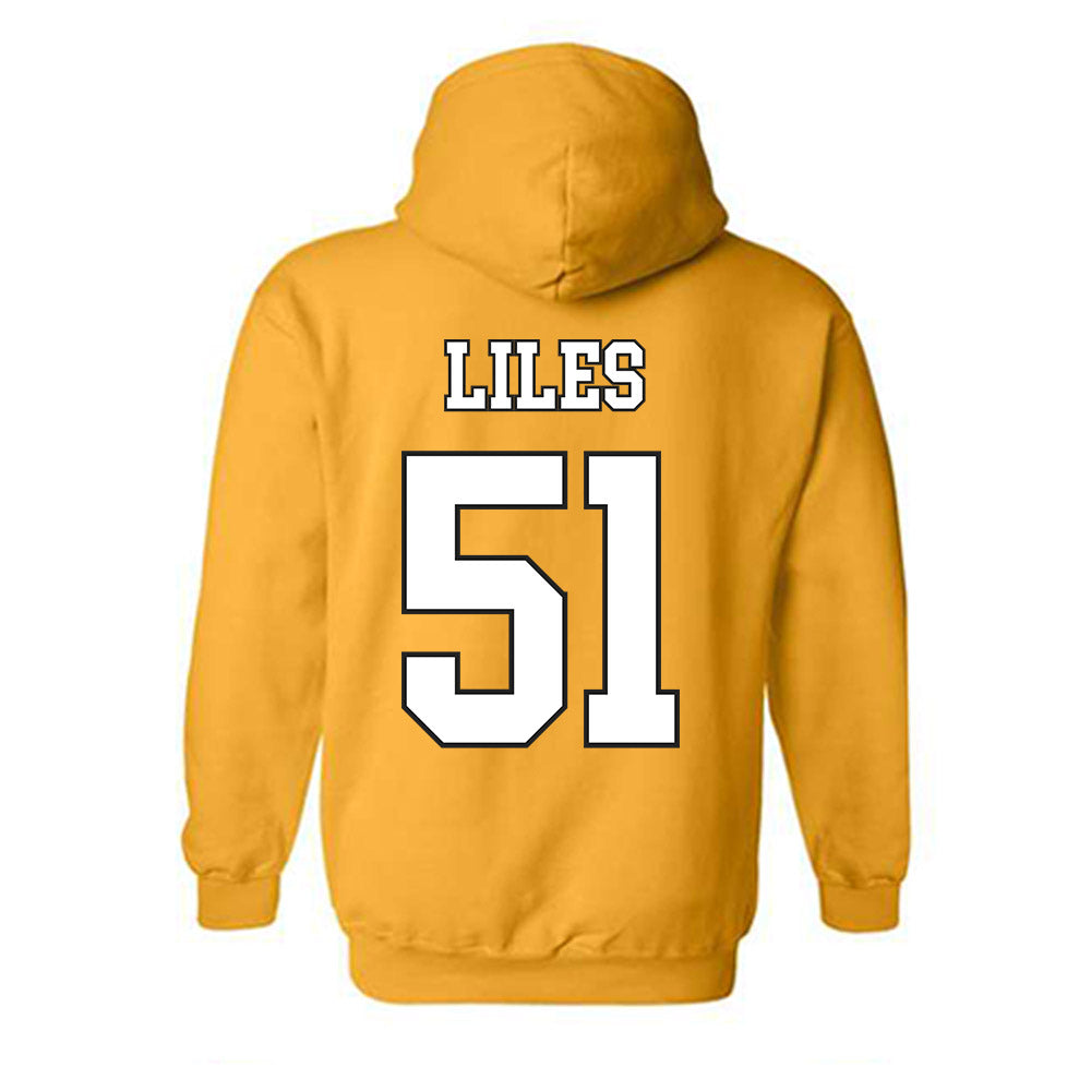 App State - NCAA Football : Kj Liles - Generic Shersey Hooded Sweatshirt-1