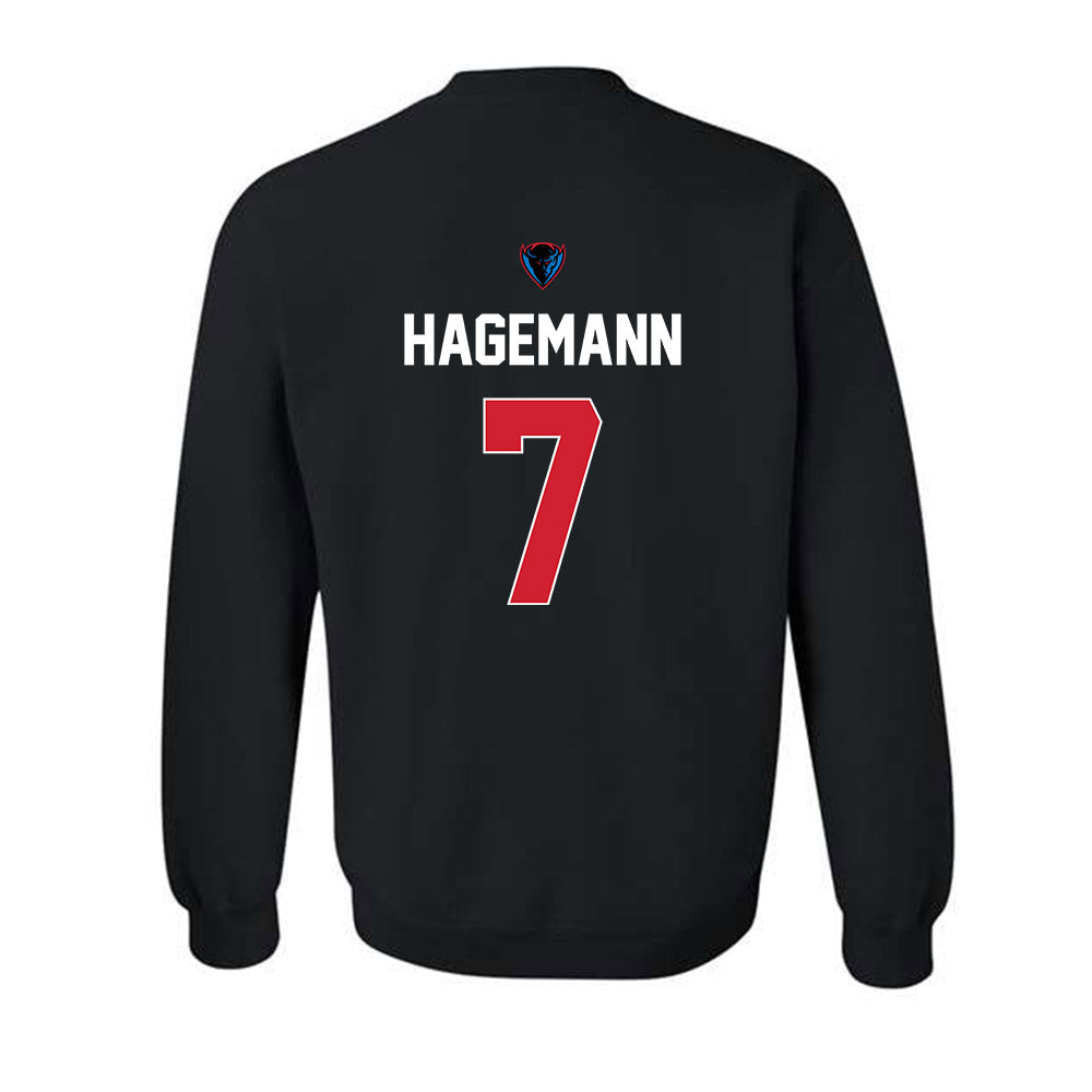 DePaul - NCAA Women's Basketball : Devin Hagemann - Sports Shersey Crewneck Sweatshirt-1