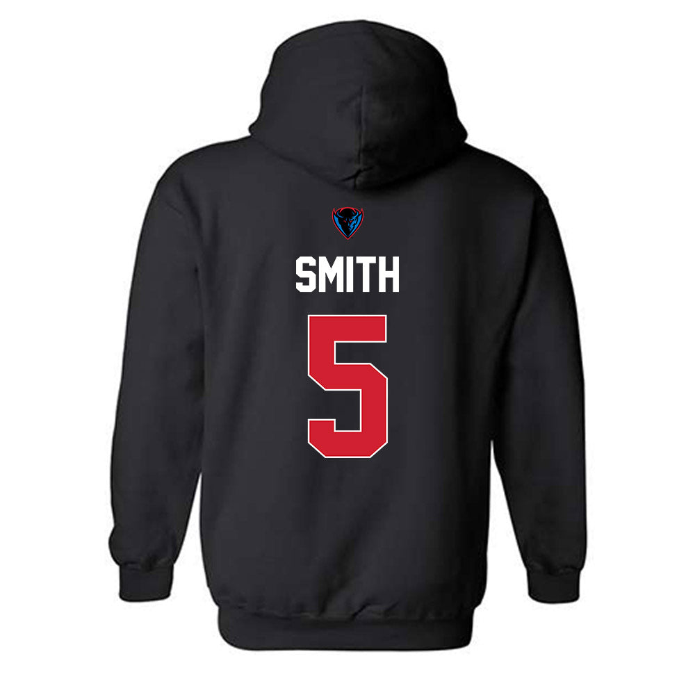 DePaul - NCAA Men's Basketball : RJ Smith - Sports Shersey Hooded Sweatshirt-1