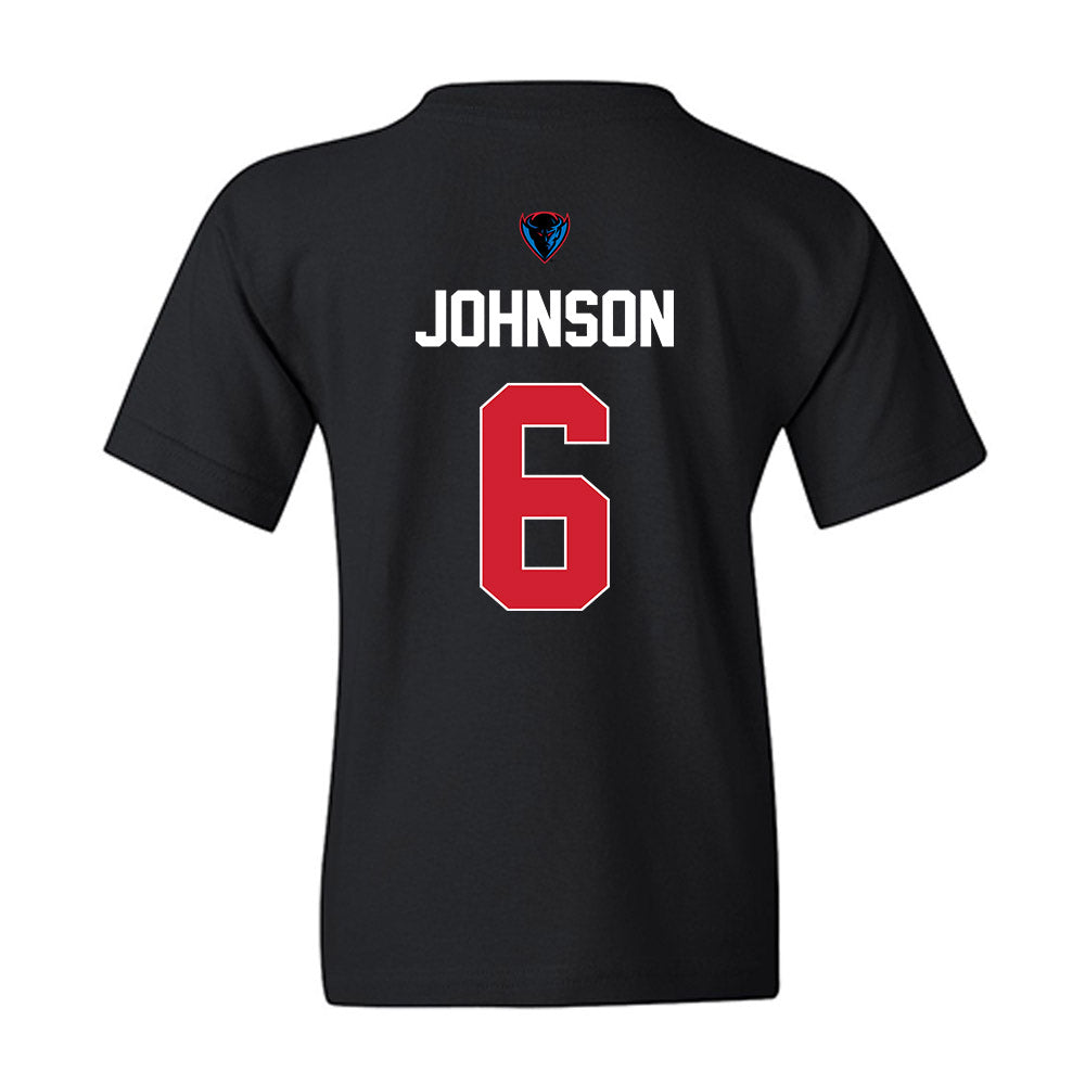 DePaul - NCAA Men's Basketball : Jonas Johnson - Sports Shersey Youth T-Shirt-1