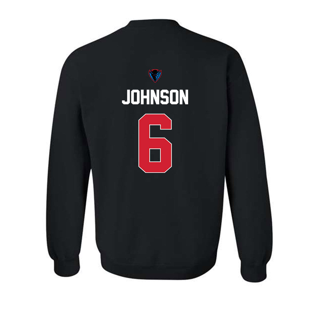 DePaul - NCAA Men's Basketball : Jonas Johnson - Sports Shersey Crewneck Sweatshirt-1