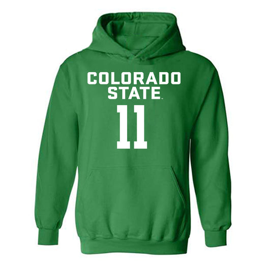 Colorado State - NCAA Women's Basketball : Gianna Smith - Hooded Sweatshirt-0