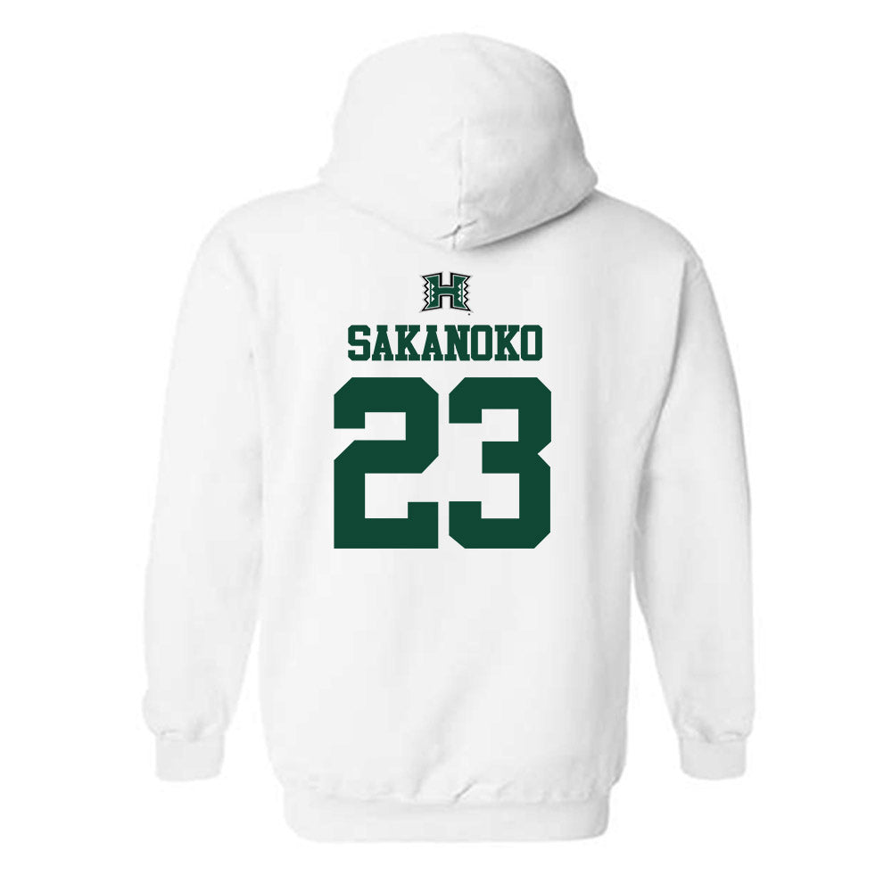 Hawaii - NCAA Men's Volleyball : Louis Sakanoko - Replica Shersey Hooded Sweatshirt-1