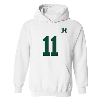 Hawaii - NCAA Men's Volleyball : Finn Kearney - Replica Shersey Hooded Sweatshirt-0