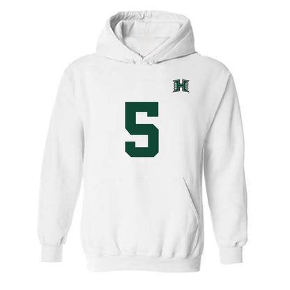 Hawaii - NCAA Men's Volleyball : Eleu Choy - Replica Shersey Hooded Sweatshirt-0