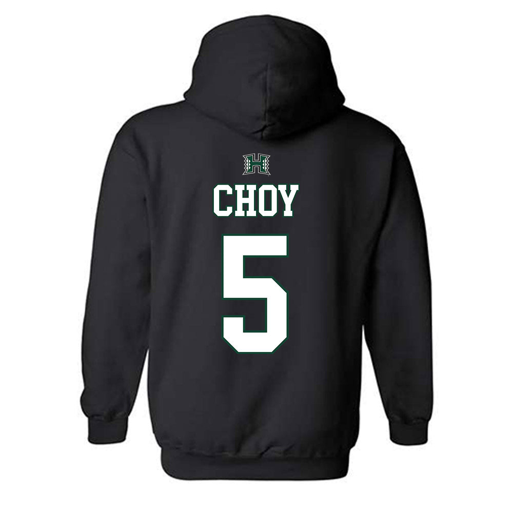 Hawaii - NCAA Men's Volleyball : Eleu Choy - Sports Shersey Hooded Sweatshirt-1