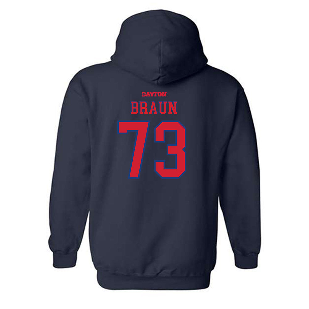 Dayton - NCAA Football : Elliot Braun - Generic Shersey Hooded Sweatshirt