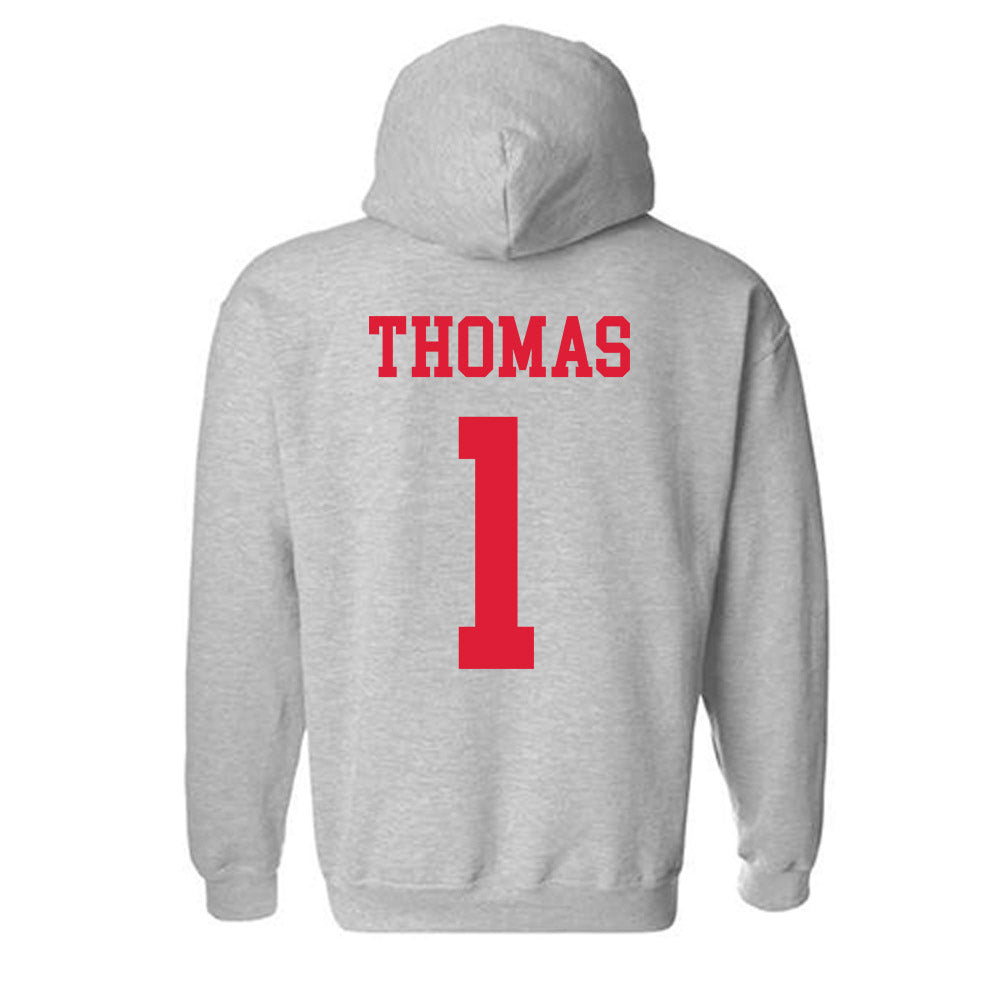 Dayton - NCAA Men's Basketball : Malcolm Thomas - Classic Shersey Hooded Sweatshirt-1