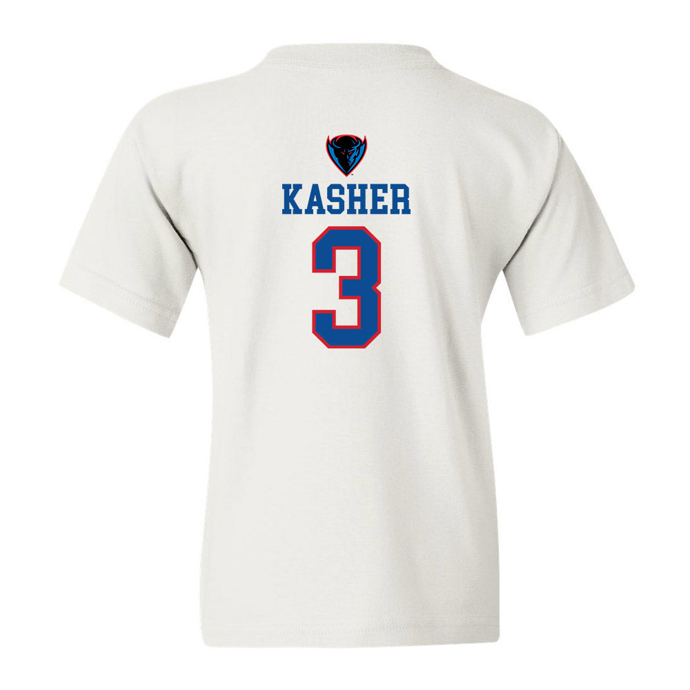 DePaul - NCAA Men's Basketball : Nate Kasher - Classic Shersey Youth T-Shirt